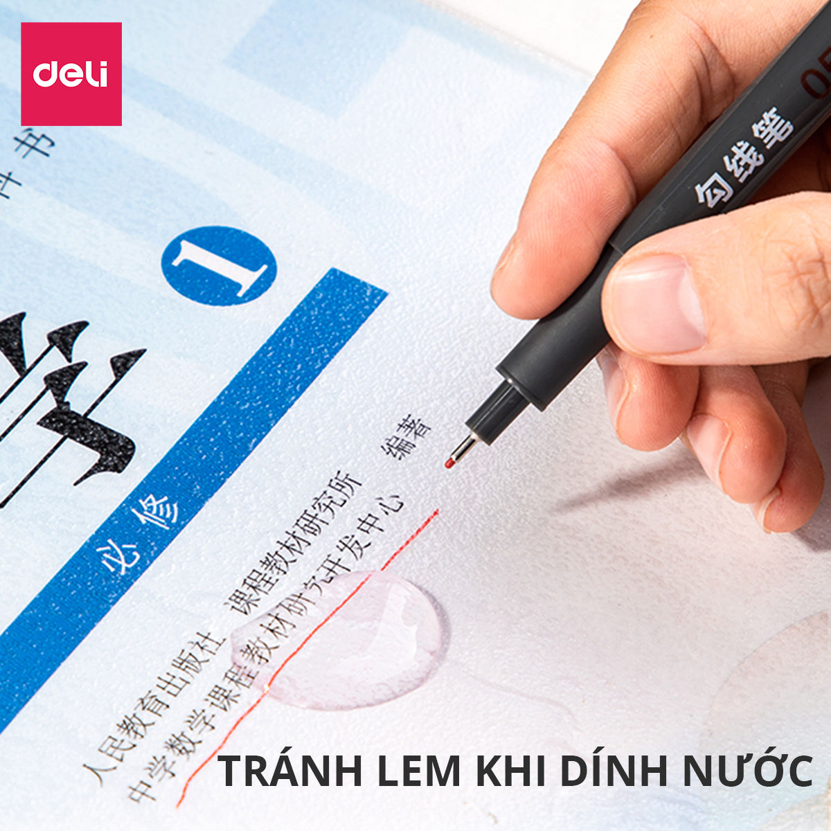 Bút Đi Nét Deli - Ngòi Bọc Kim Loại 0.5Mm - Màu Gốc Nước - 9 Màu 9 Chiếc/Hộp - 1 Hộp - S572