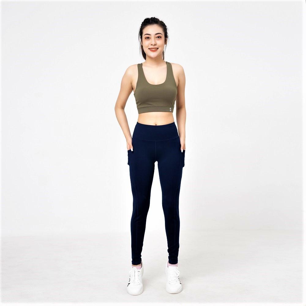 Set đồ tập gym yoga aerobic nữ áo bra 3 lớp kèm mút quần legging lưng cao co giãn đa chiều thoải mái