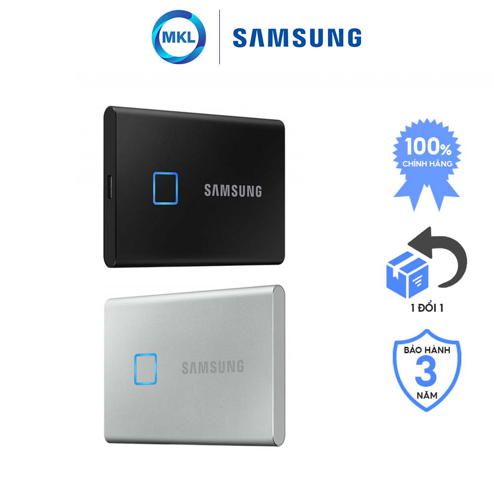 Ổ cứng di động SSD Samsung T7 Touch USB Type C 3.2 Gen 2 - Hàng chính hãng