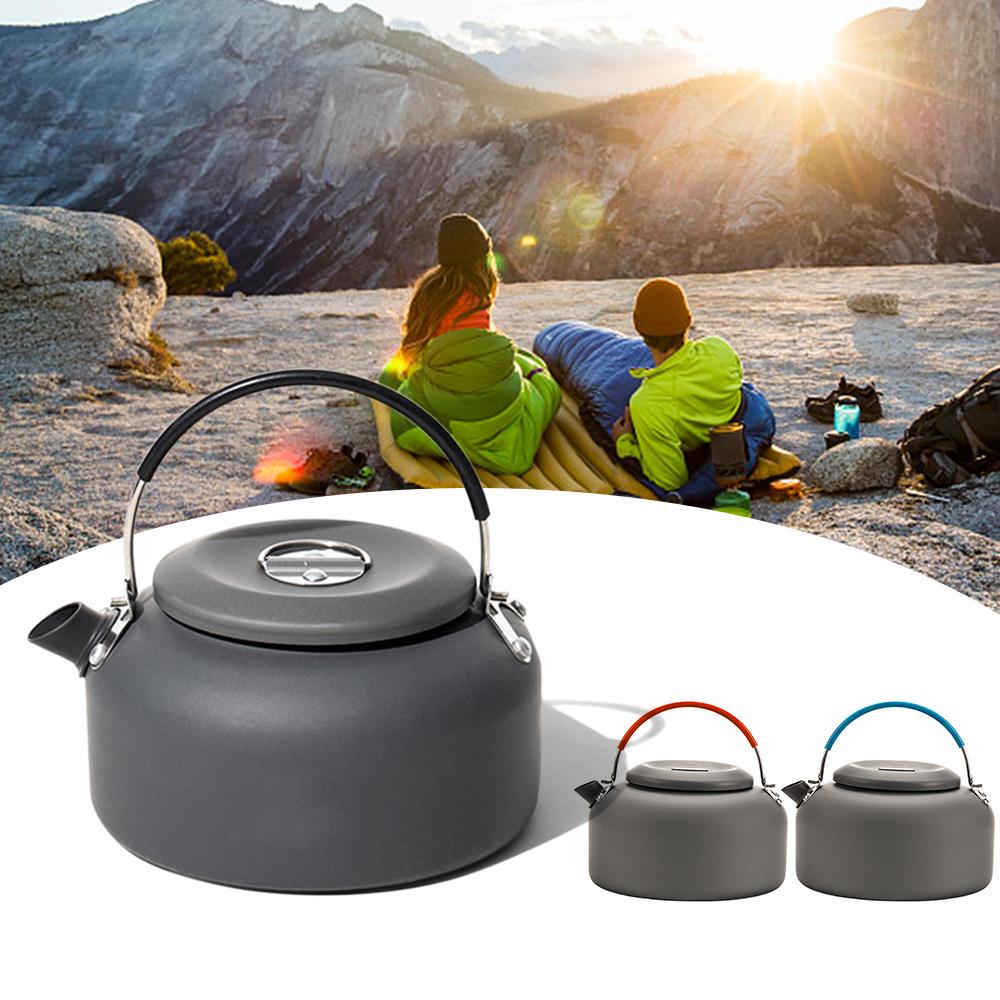 0.8L/1.4L Outdoor Lightweight Aluminum Teapot Kettle Coffee Pot for Camping Hiking Backpacking