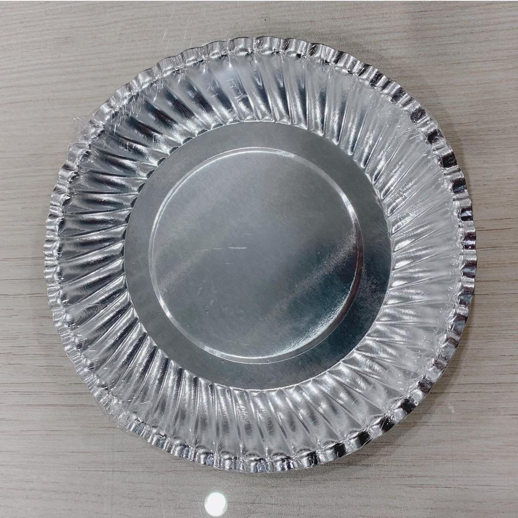 Combo 5 xấp dĩa giấy bạc PET đựng thực phẩm 16cm (50 cái/combo,10 cái/xấp)