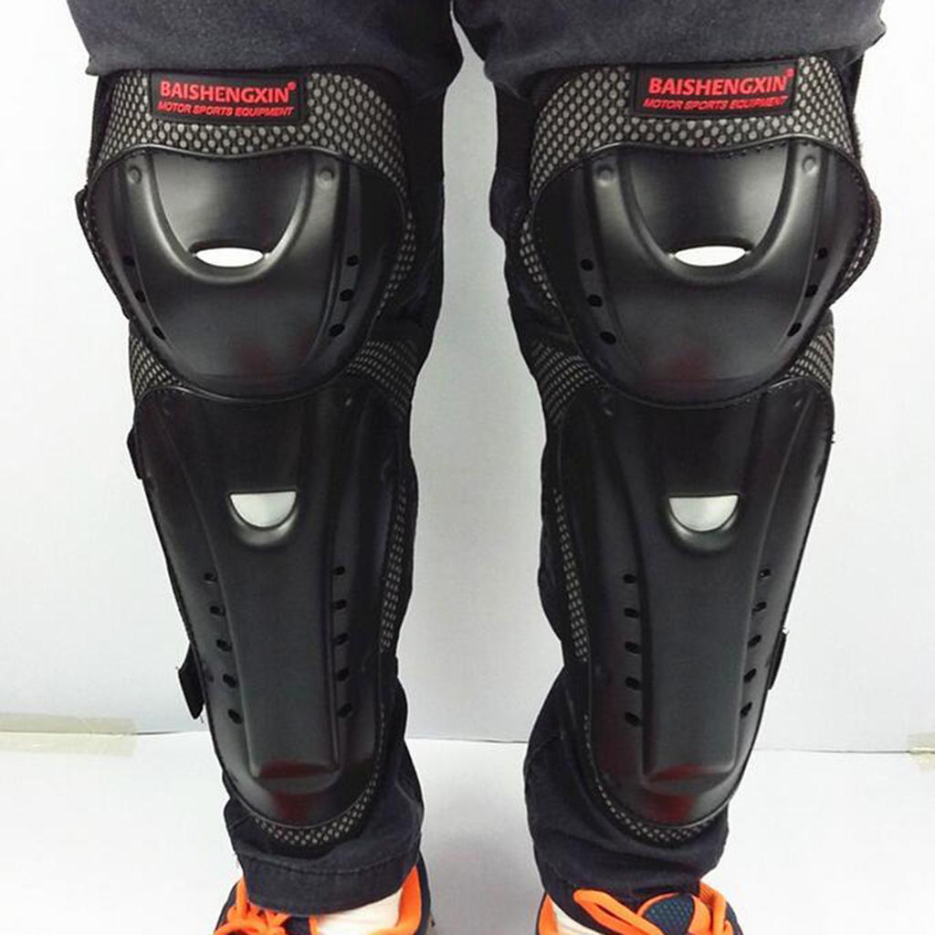 2x 4Pieces Unisex Motorcycle Motocross Cycling Elbow And Knee Pads Protector Guard Armors Set Black