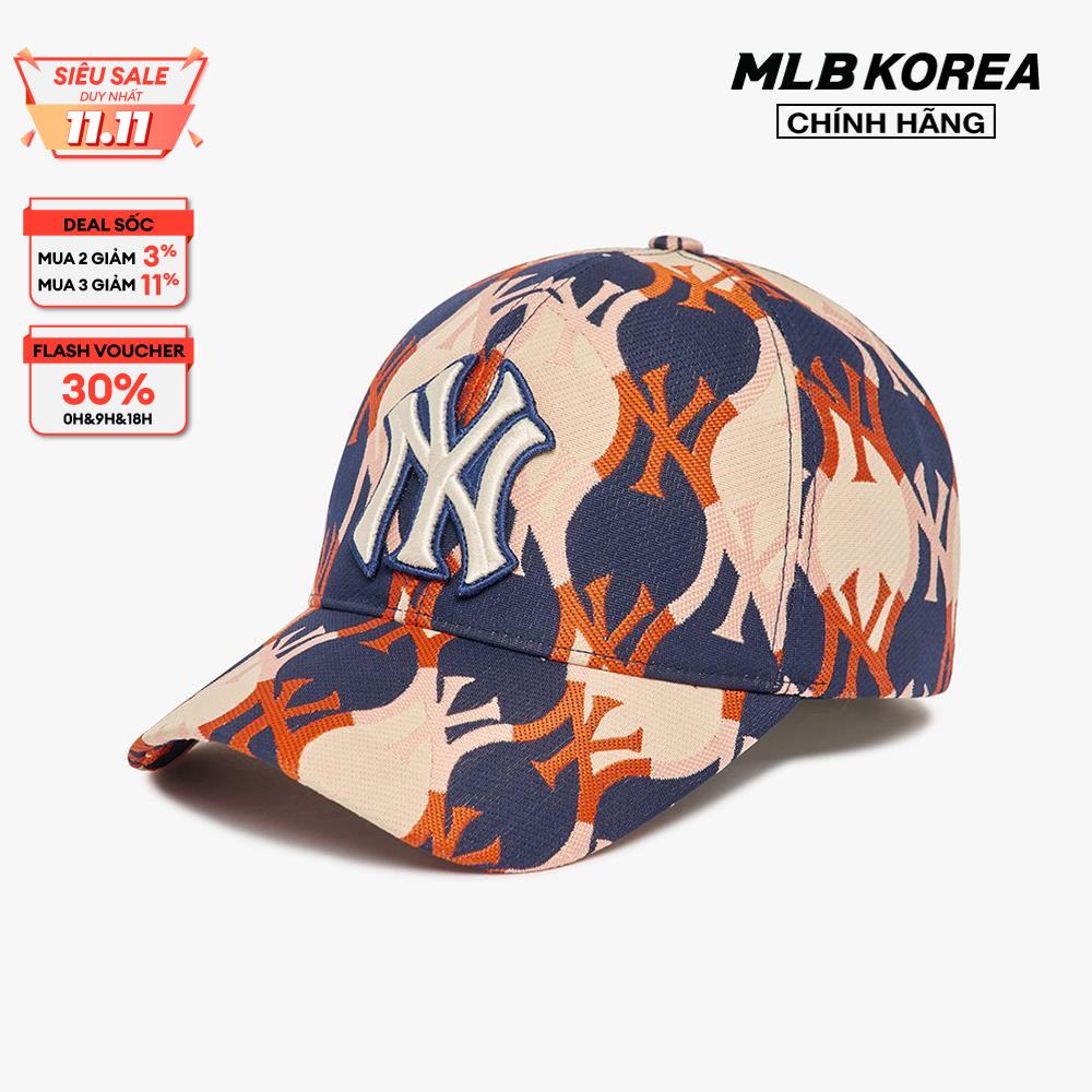 MLB - Nón bóng chày unisex Cube Monogram Curved 3ACPM212N