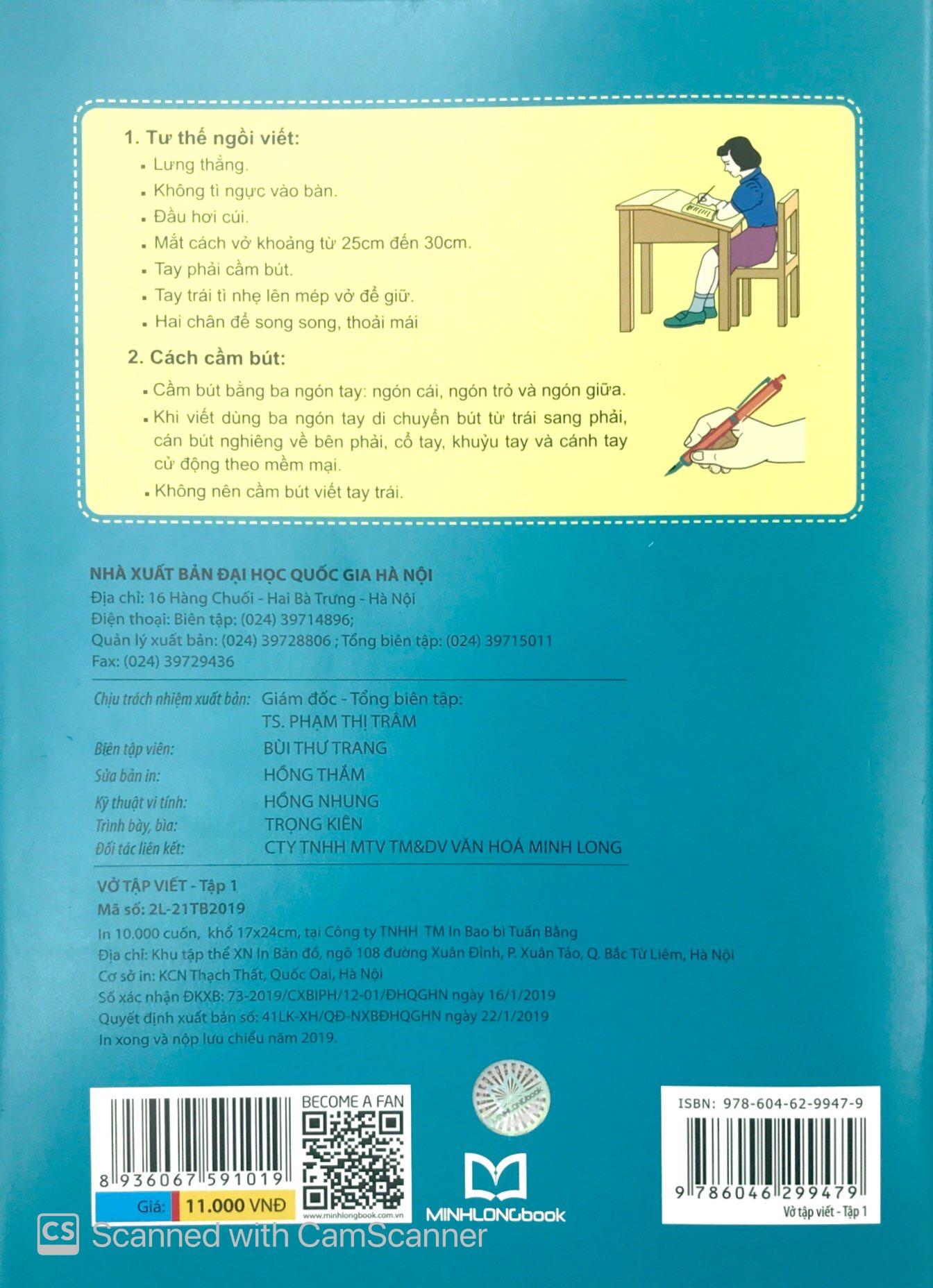 Vở Tập Viết (Tập 1)
