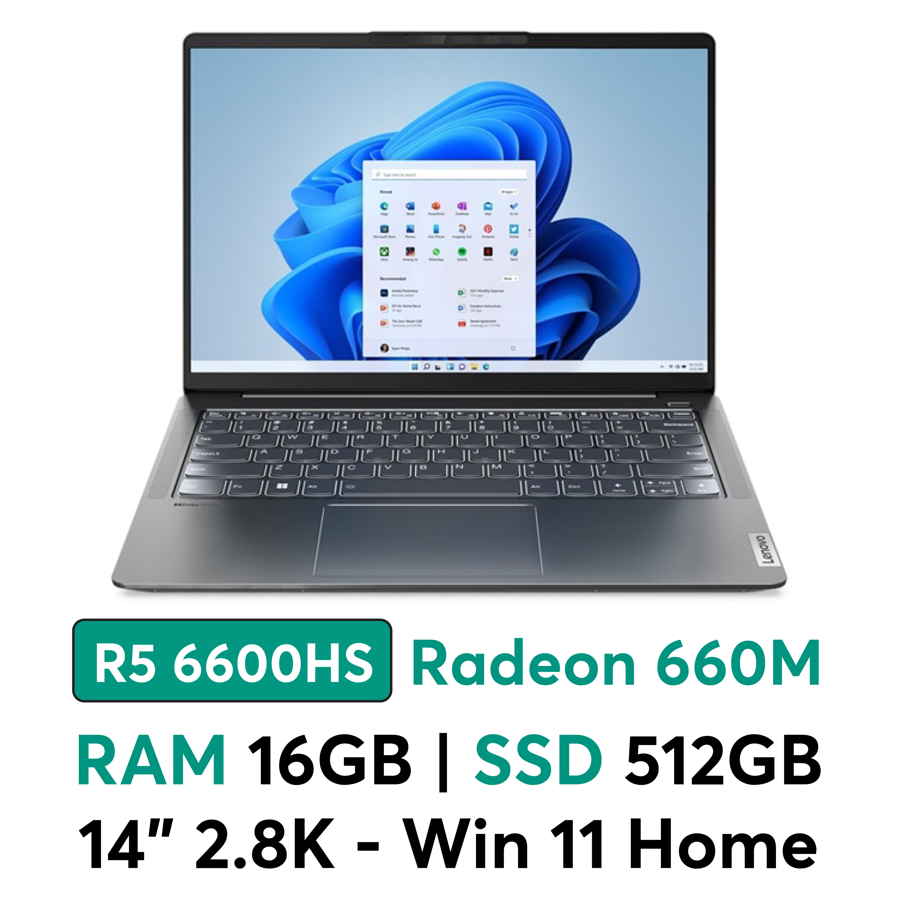 Laptop Lenovo IdeaPad 5 Pro 14ARH7 82SJ0026VN AMD R5-6600HS | 16GB | 512GB | AMD Radeon 660M Graphics | Win11 - Hàng chính hãng