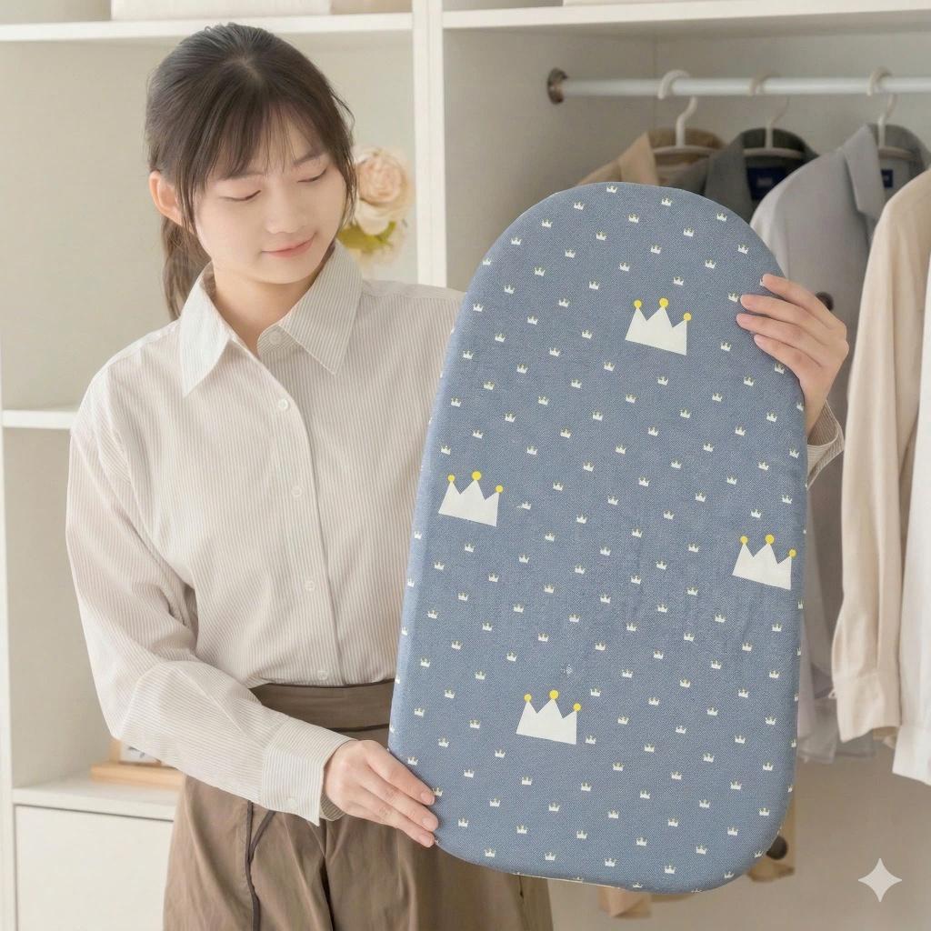 Bàn Ủi Quần Áo Gấp Gọn Lót Vải Chống Bỏng, Cầu Để Là Khô Quần Áo Dáng Ngồi Tiện lợi -mầu ngẫu nhiên