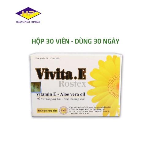VIVITA E ROSTEX Cung cấp vitamin e - lô hội - Omega 3 giúp da mịn màng, chống oxy hóa - Rostex- Tủ Thuốc Bảo Châu