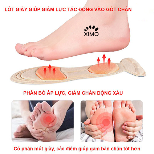 Cặp lót giày cao gót massage êm chân nguyên bàn
