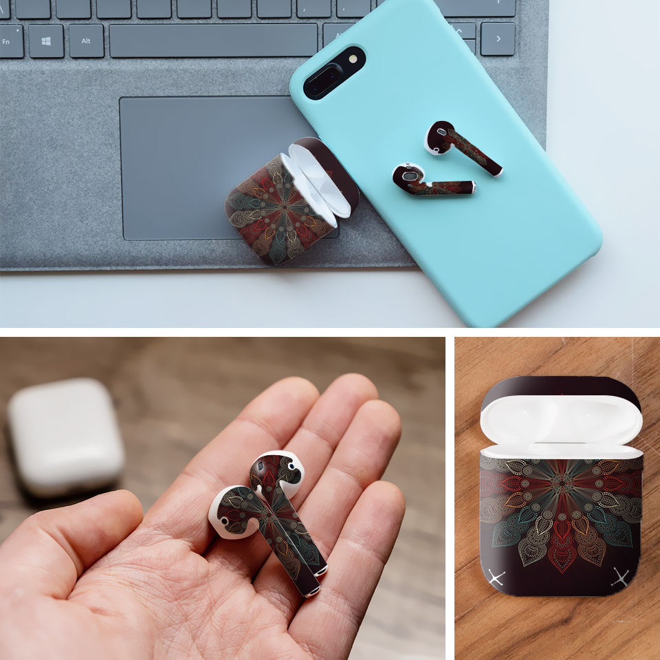 Miếng dán skin chống bẩn cho tai nghe AirPods in hình Họa tiết - HTx151 (bản không dây 1 và 2)