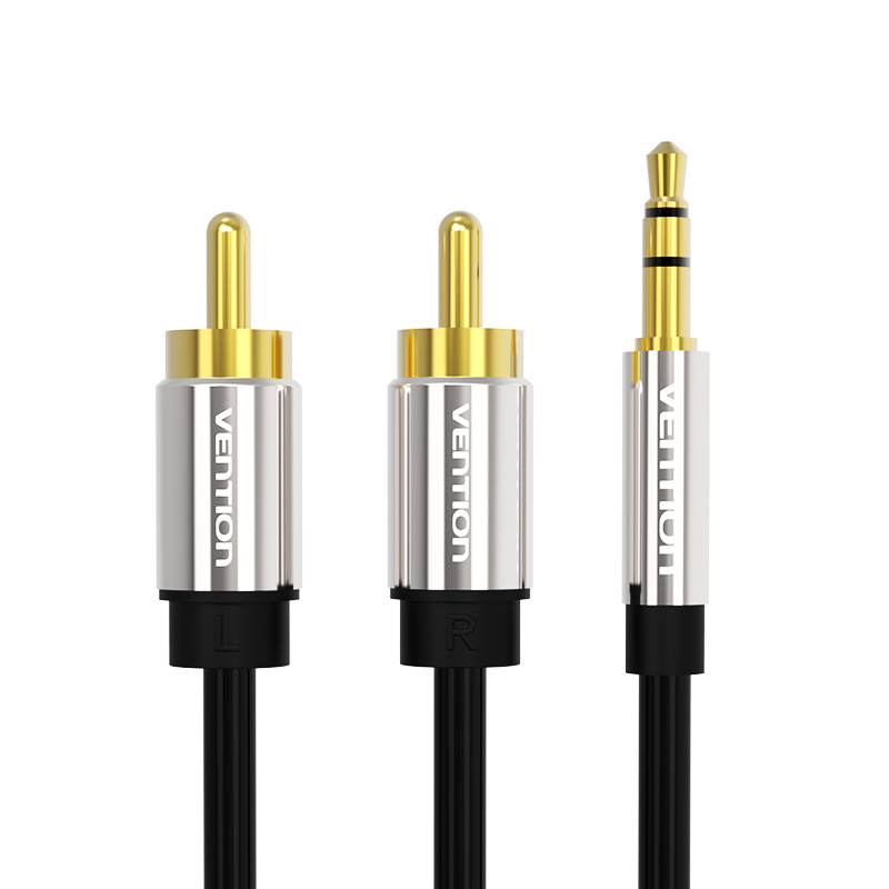 Cáp chuyển Audio 3.5mm sang 2RCA hàng chính hãng Vention 1,5m - 5m