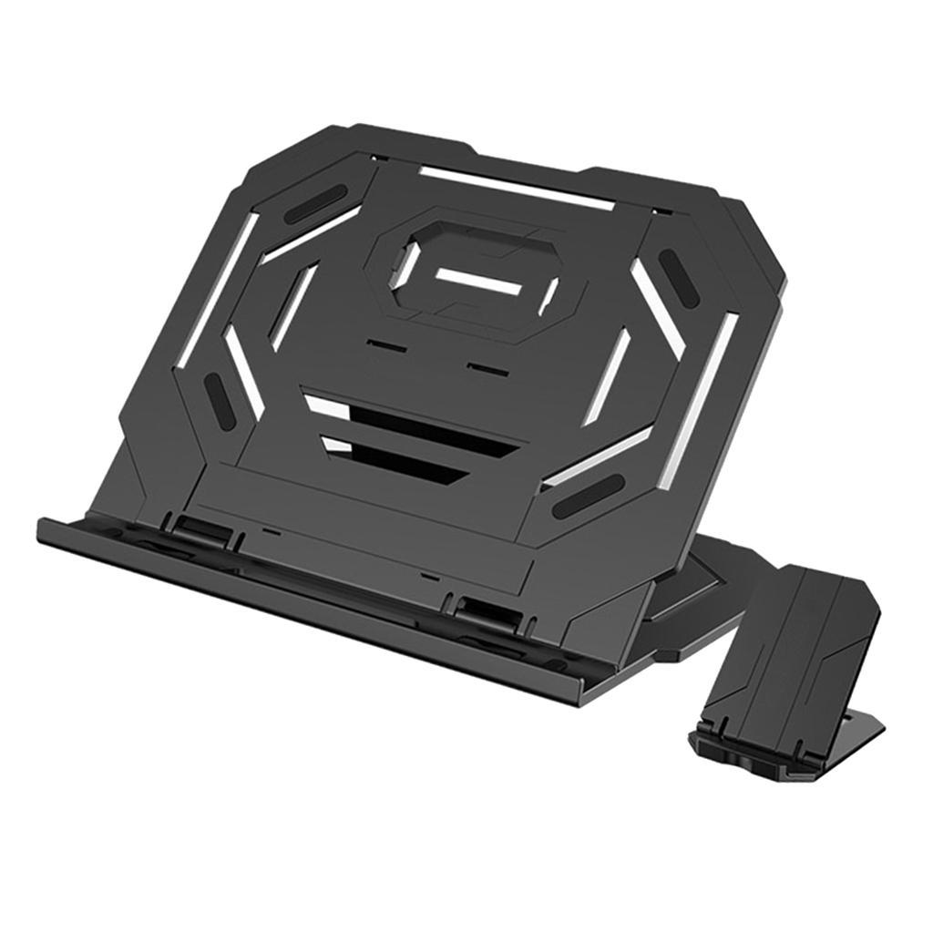 Laptop Stand Holder 2-in-1 w/ 360 Degree Base Rotation & Phone Holder Black
