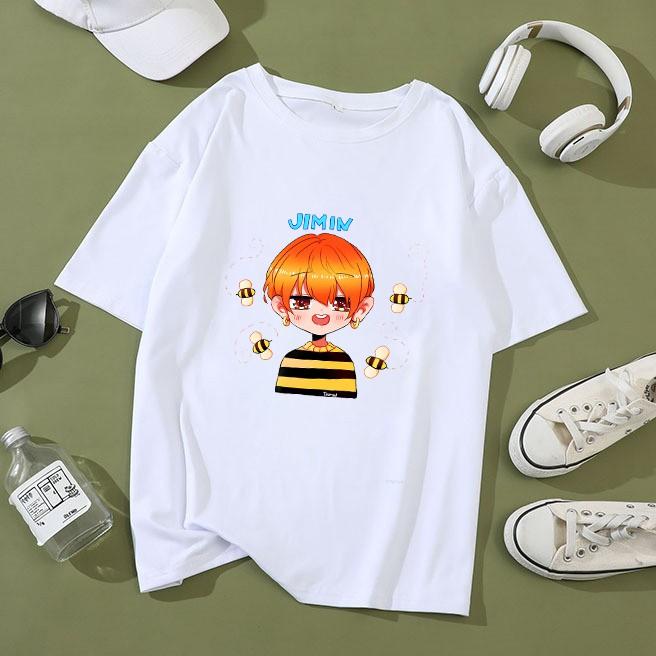 Áo thun in hình chibi JIMIN BTS áo phông nam nữ thoáng mát