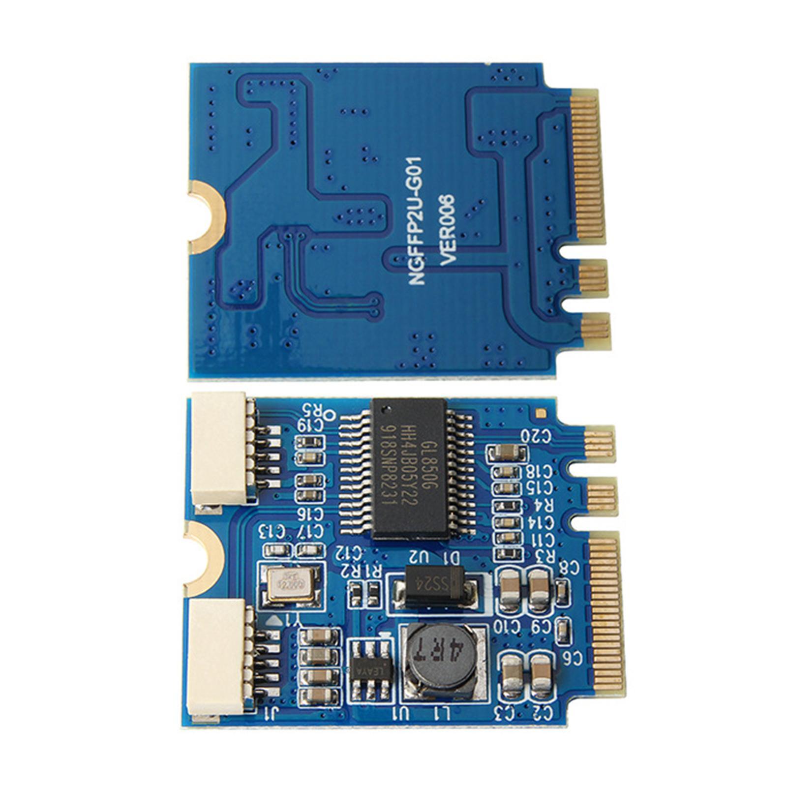 M.2 A/  to Dual USB 2.0 Cable Durable High Speed Portable High-Quality