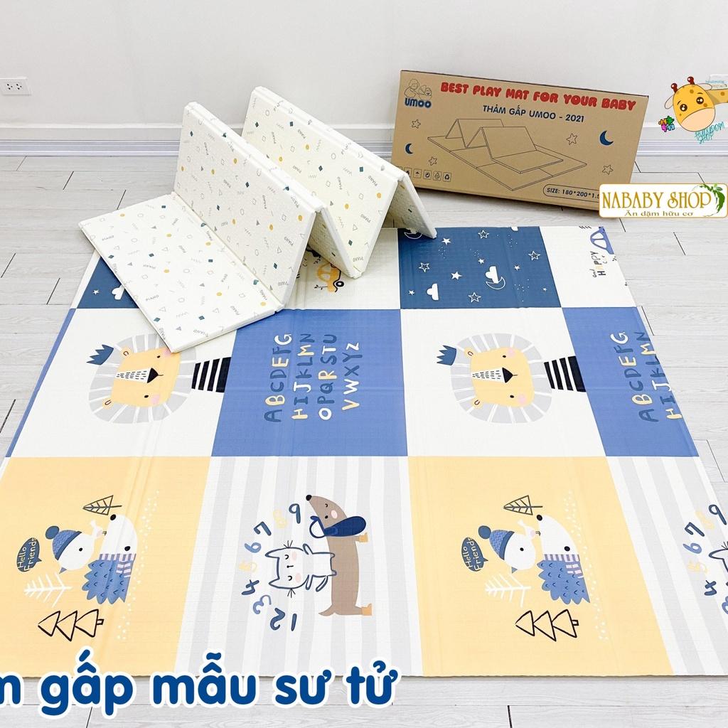 Thảm xốp gấp gọn Umoo mẫu mới - (size 1m8x2m, độ dày 1.5 cm)