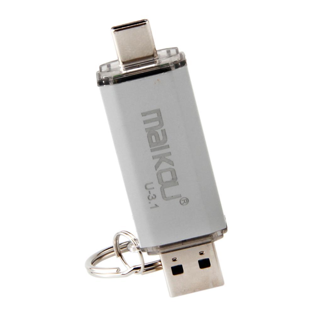 2 in 1 USB 3.0+ Type C OTG Flash Drive Memory Stick 256GB Storage red