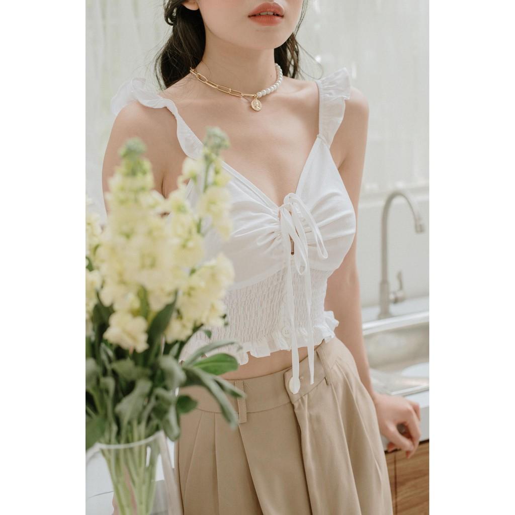 Áo crop trắng Yuu Top Gem Clothing SP006245