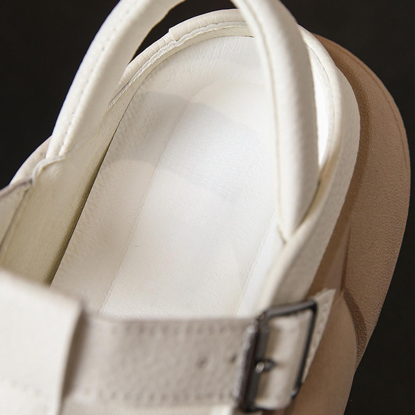 Women's Platform Sandals Soft PU Leather Sandals for Walking Dating Shopping