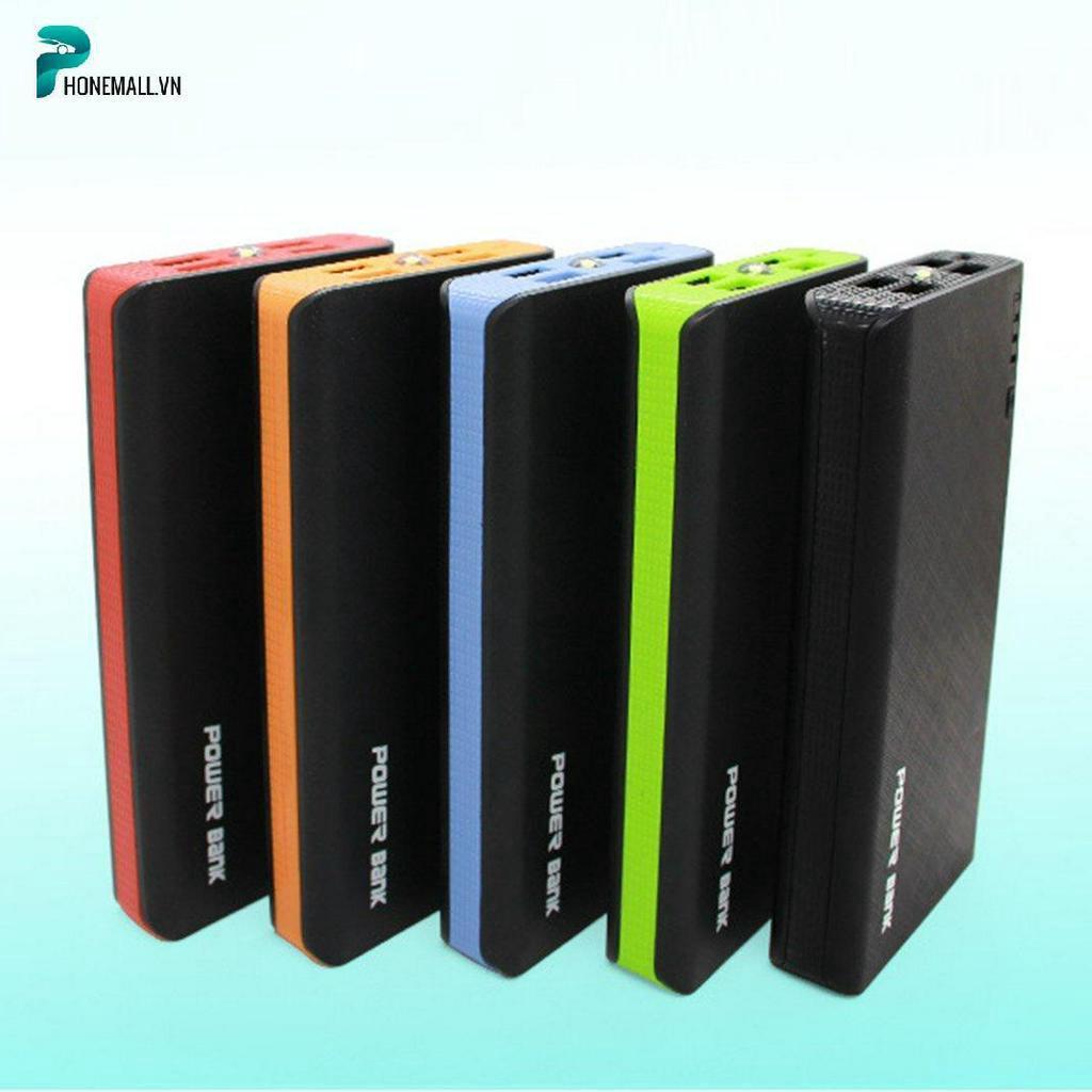 Bộ dụng cụ làm sạc dự phòng 4 cổng cắm USB dùng 6 pin 18650 có đèn LED tiện dụng
