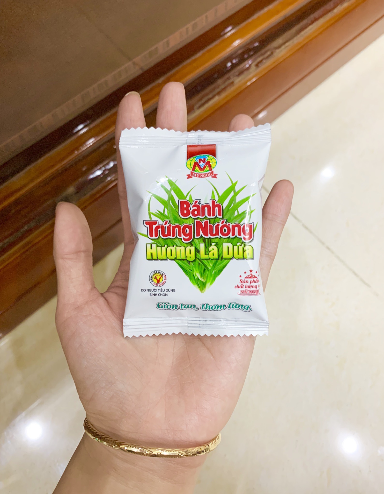 216g Bánh trứng nướng Hương LÁ DỨA MỸ NGỌC