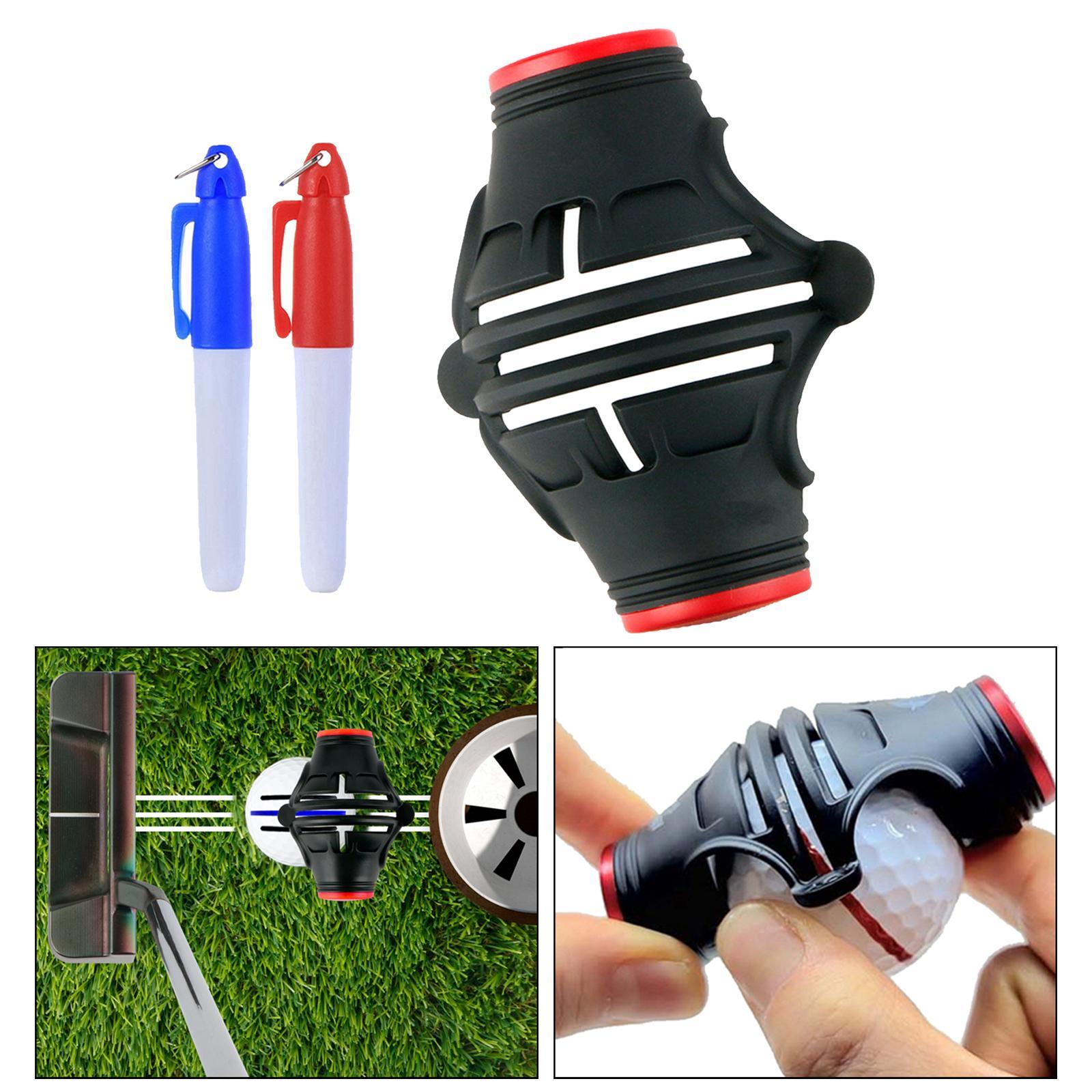 Golf Ball Liner 3 Line Portable Golf Ball Marker for Outdoor Sports Training