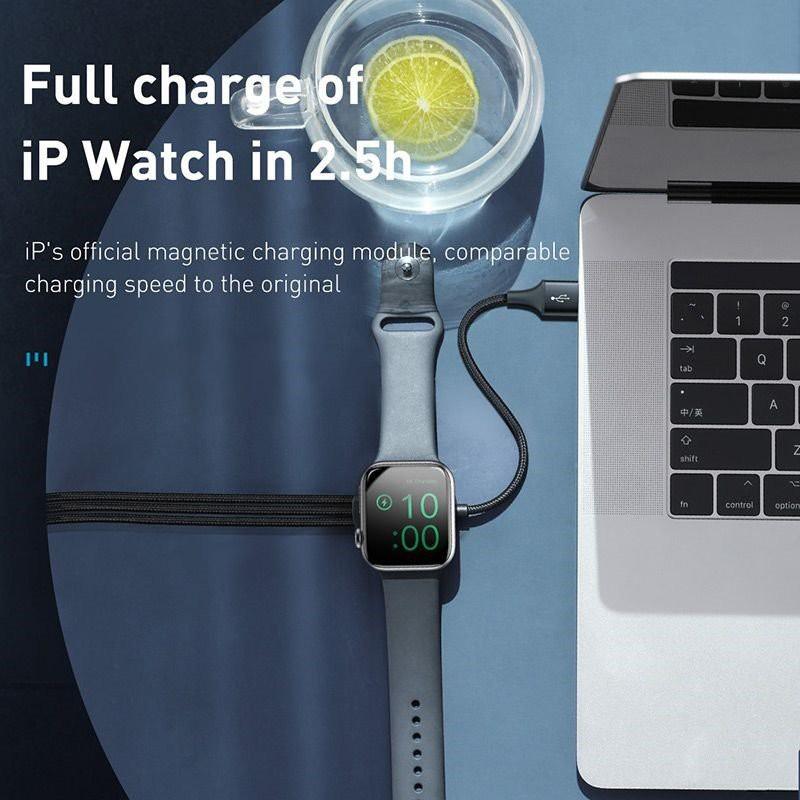 Cáp sạc 3 đầu tích hợp sạc không dây cho Apple Watch Baseus Star Ring Series 4 in 1 Wireless Charging Cable - Hàng chính hãng