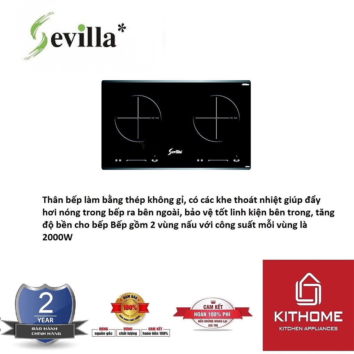 Bếp Điện Từ SEVILLA SV-137II - Chính Hãng