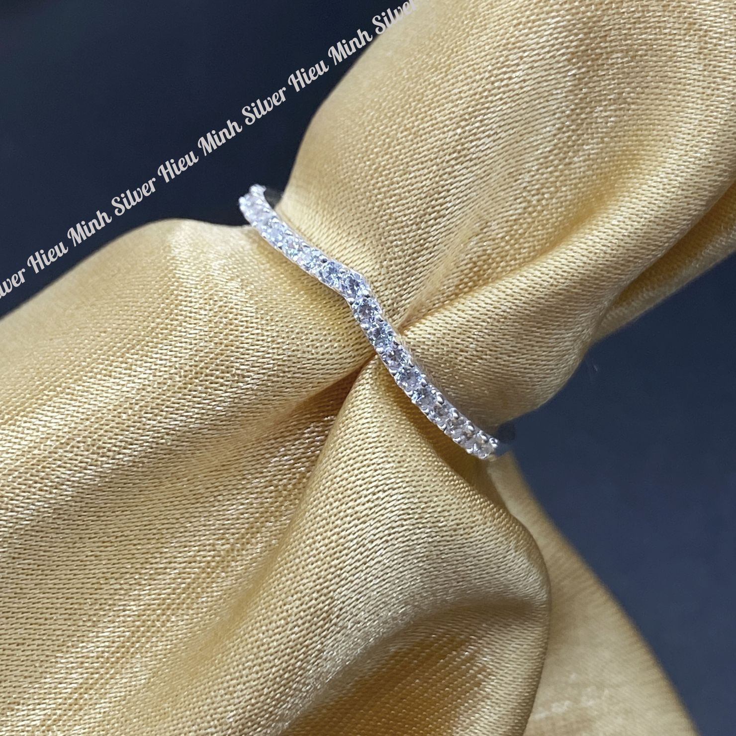 Nhẫn Nữ Bạc 925 Vương Miện Đơn Giản Đính Đá Nhân Tạo Cao Cấp Sáng Đẹp Chính Hãng Bạc Hiểu Minh NU511