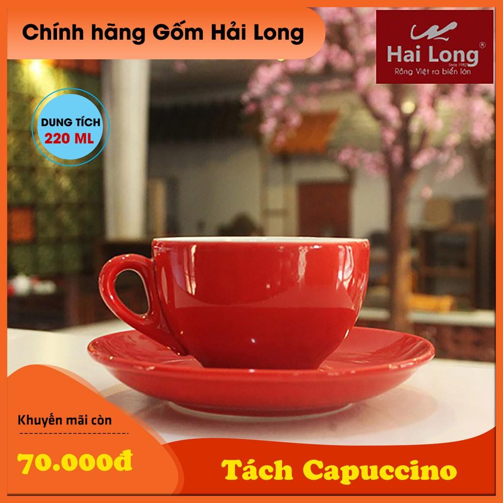 Cốc tách ly sứ cao cấp uống cà phê Capuccino - 220ml