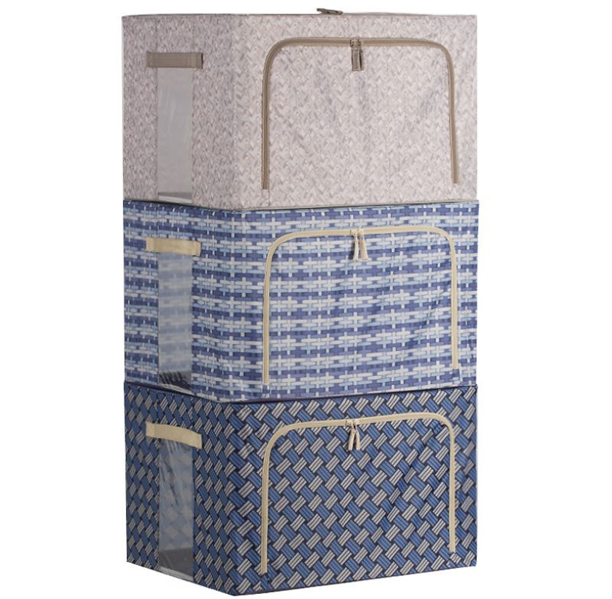 Túi vải đựng quần áo chăn màn khung sắt gấp gọn cỡ đại 66L - Túi vải đựng đồ đa năng chống thấm nhiều mẫu mã, họa tiết cao cấp - Hàng chính hãng D Danido