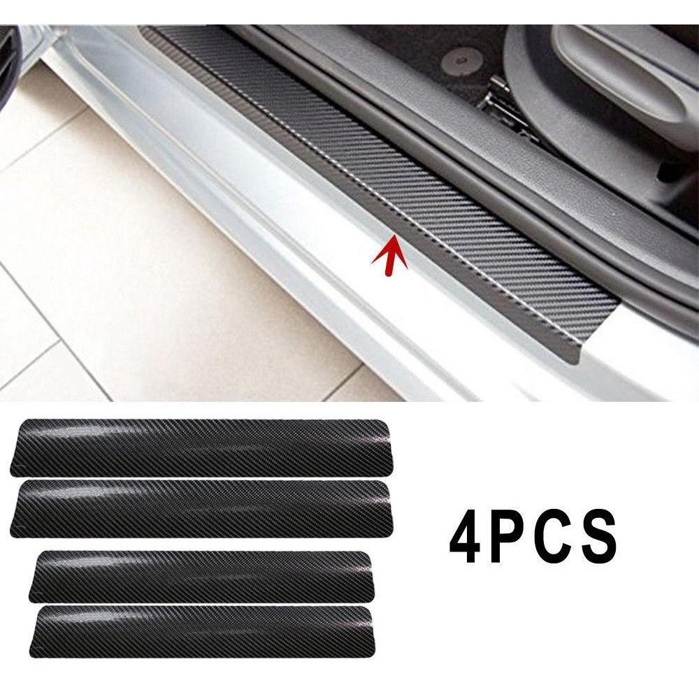 Cuộn 1m Nẹp Dán Bậc Cửa Xe Cốp Xe Ô Tô Cacbon 5D Chống Xước