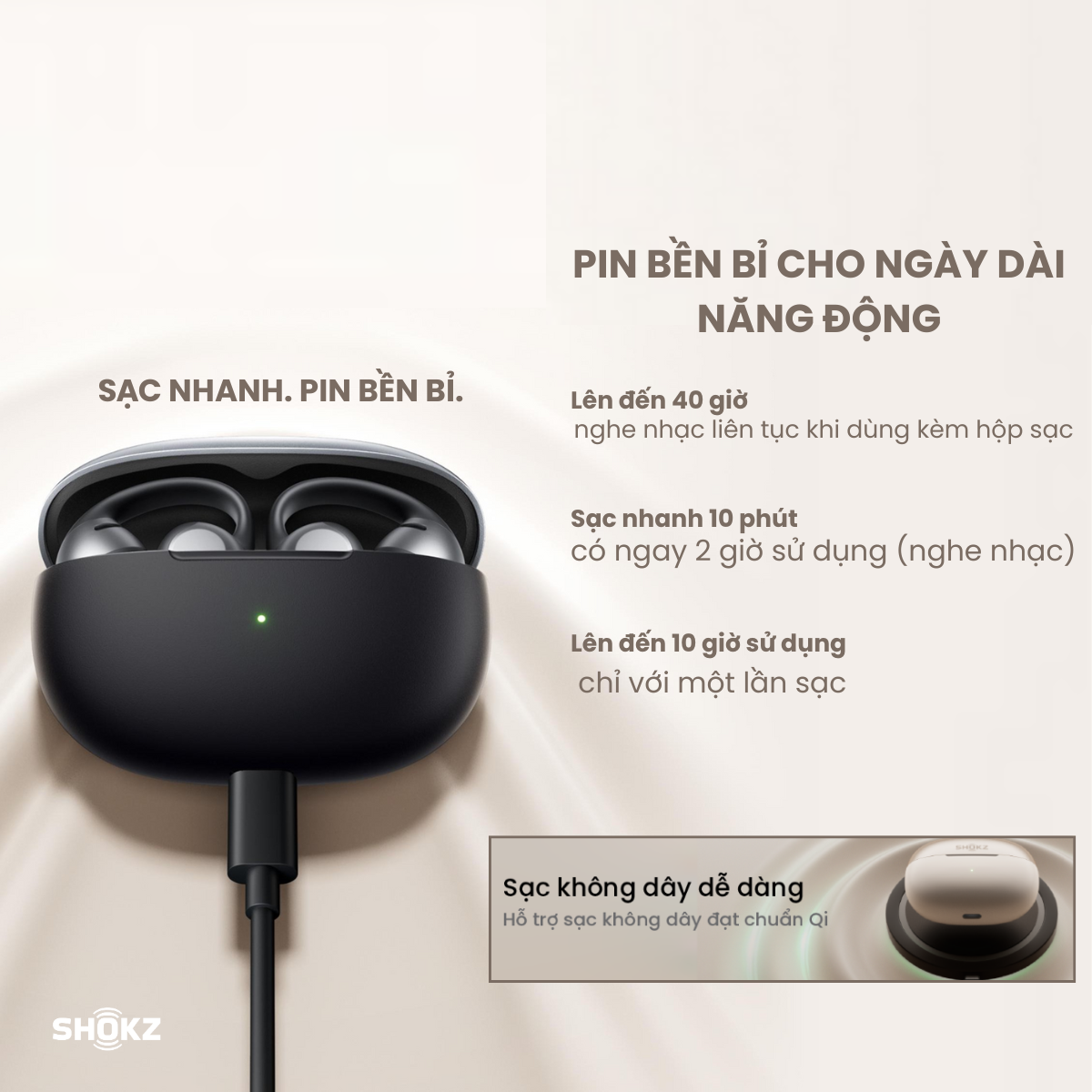 [MỚI] - Tai Nghe không nhét tai True Wireless OpenDots One E310 - Bảo Hành 2 Năm - Hàng Chính Hãng