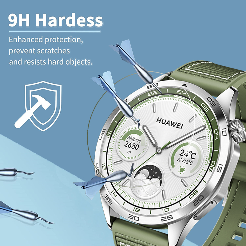 Kính cường lực Kai.N Glass Kèm Khung Dán cho đồng hồ Huawei Watch GT5/ GT5 Pro_ Hàng Chính Hãng