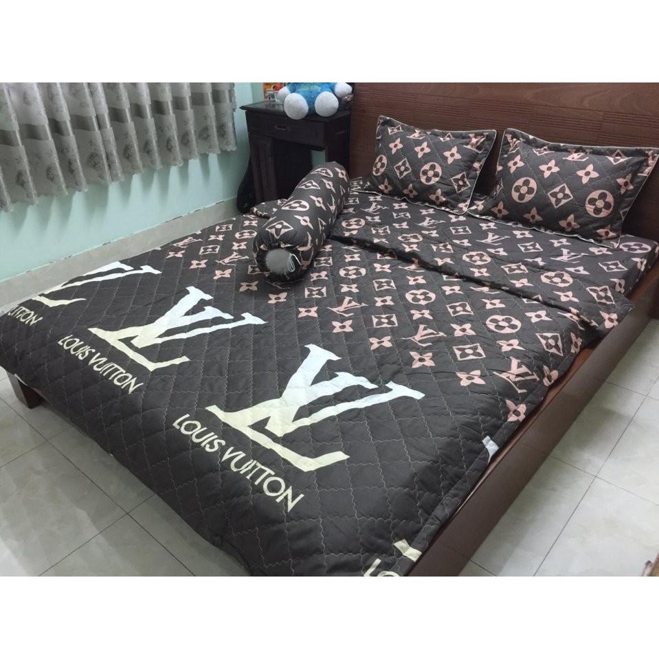 Bộ Chăn Ga Gối Cotton Poly hoa nhiều mẫu 1m6x2m x10cm , 1m8x2m x10cm
