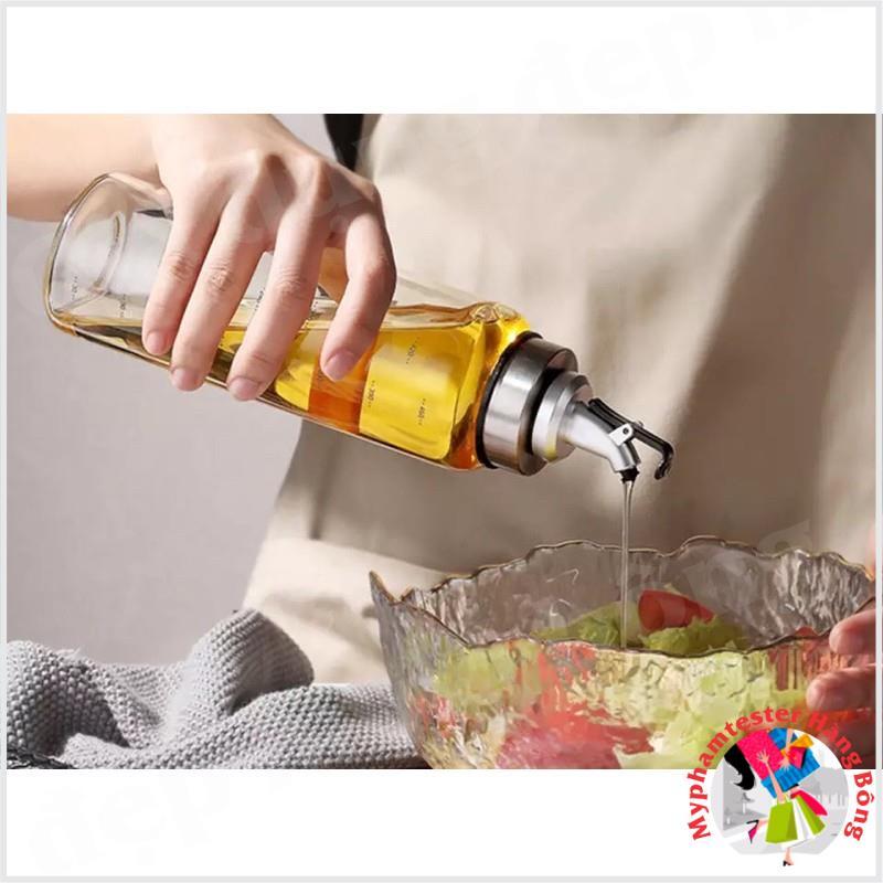 Bình dầu thuỷ tinh có vạch chia ml hàng đẹp