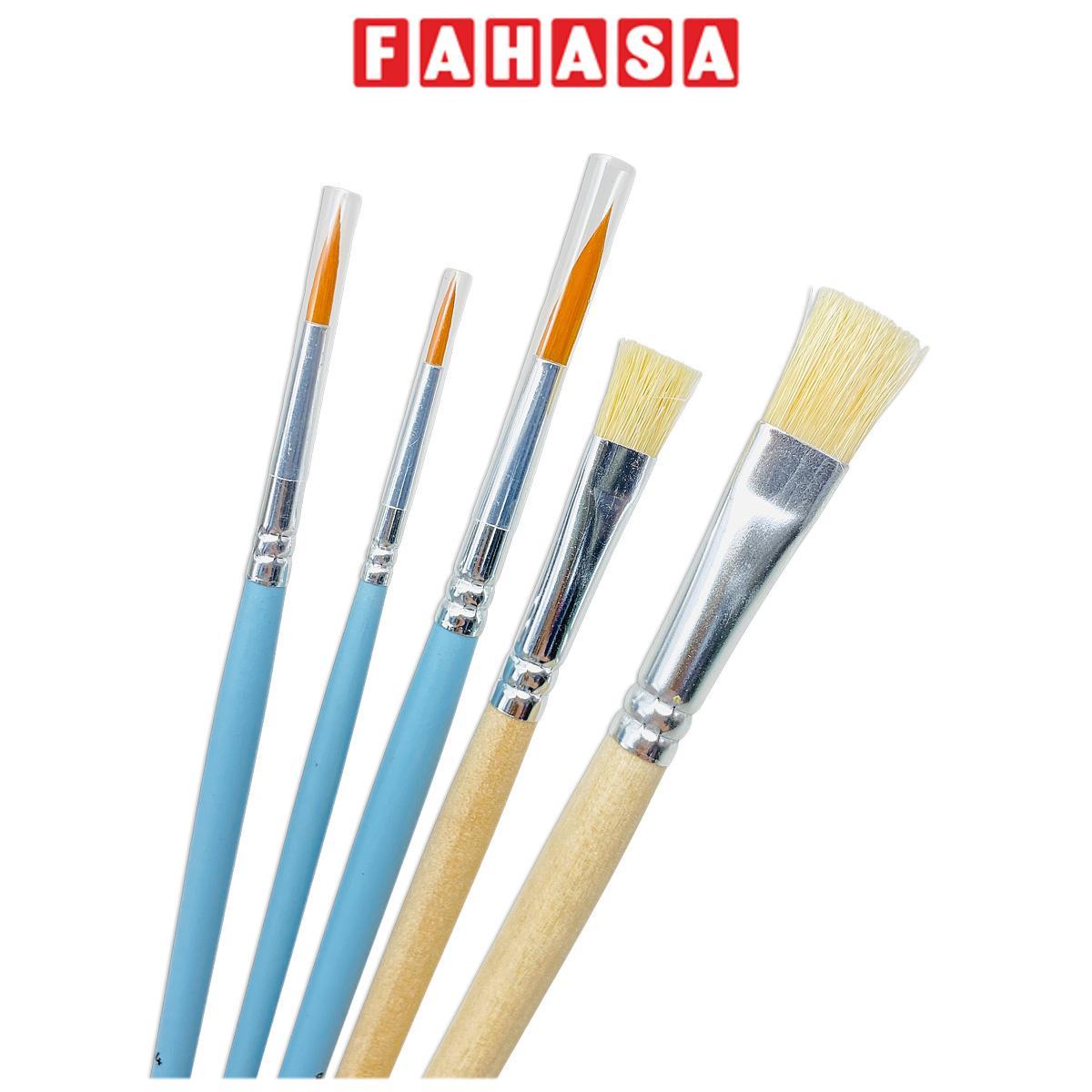 Bộ 5 Cọ Vẽ Màu Nước Màu Acrylic - Mont Marte BMHS0039