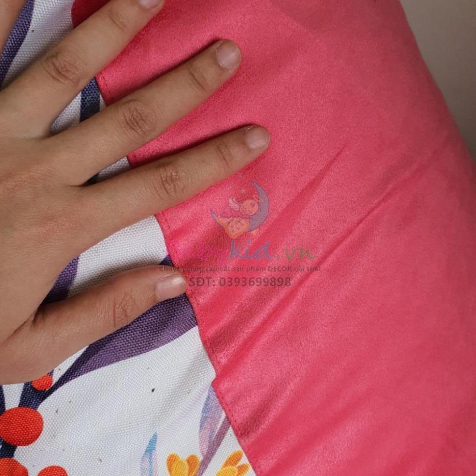Vỏ ghế lười size M, vải thô hàn mix da lộn các màu,