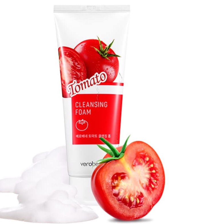 Sữa Rửa Mặt Cà Chua Trắng Sạch Da Hàn Quốc Javin Verobene Tomato 150ml Kèm nơ xinh