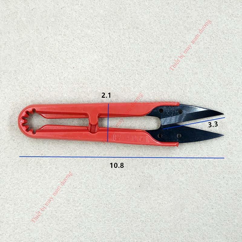 Kéo bấm chỉ nhựa đỏ cao cấp > cắt chỉ thừa > Cắt vải >Dây viền > phụ liệu may