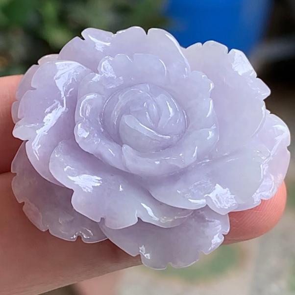 Mặt ngọc hoa khai phú quý tử la lan Ngọc phỉ thúy tự nhiên