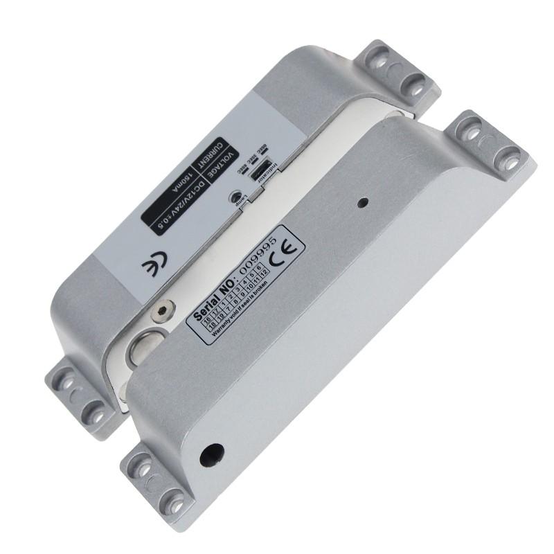 Khóa chốt cửa điện từ gắn cửa gỗ-nhựa-nhôm, loại thường mở 12VDC có độ trễ 0-3-6 giây