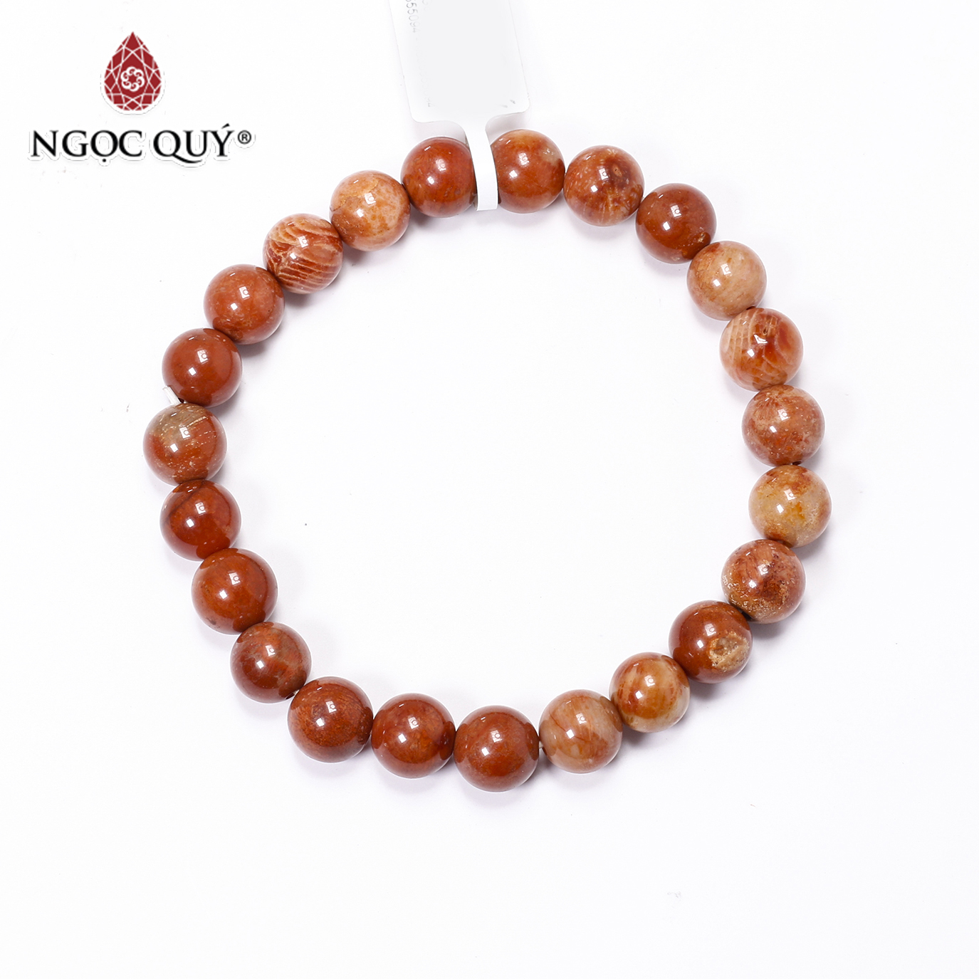 Vòng tay đá san hô hóa thạch mệnh hỏa, thổ - Ngọc Quý Gemstones