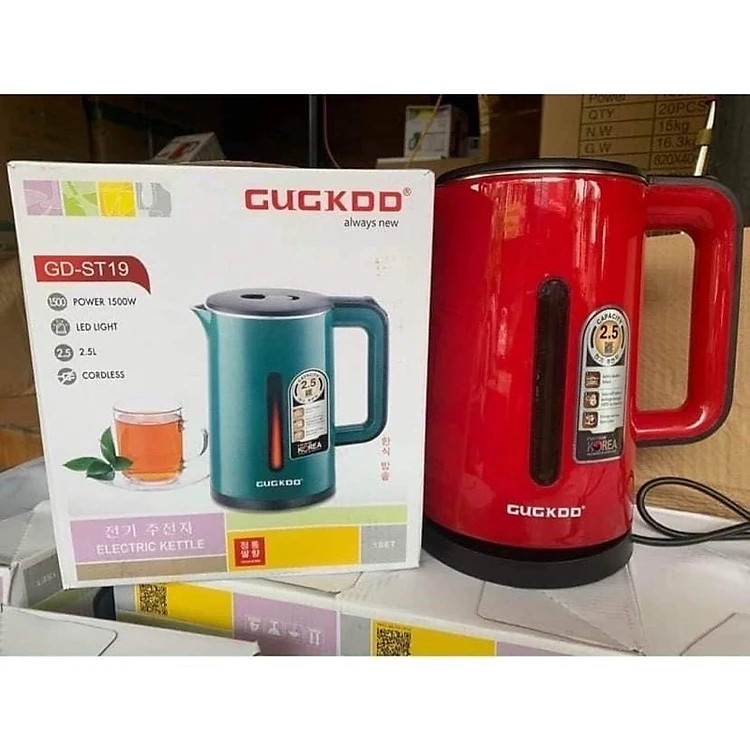 Ấm Siêu Tốc 2 Lớp Cuckoo Anh Lam Store - Ấm Đun Nước Siêu Tốc Công Suất Lớn 1500W Dung Tích 2.5L - Hàng Chính Hãng Loại 1