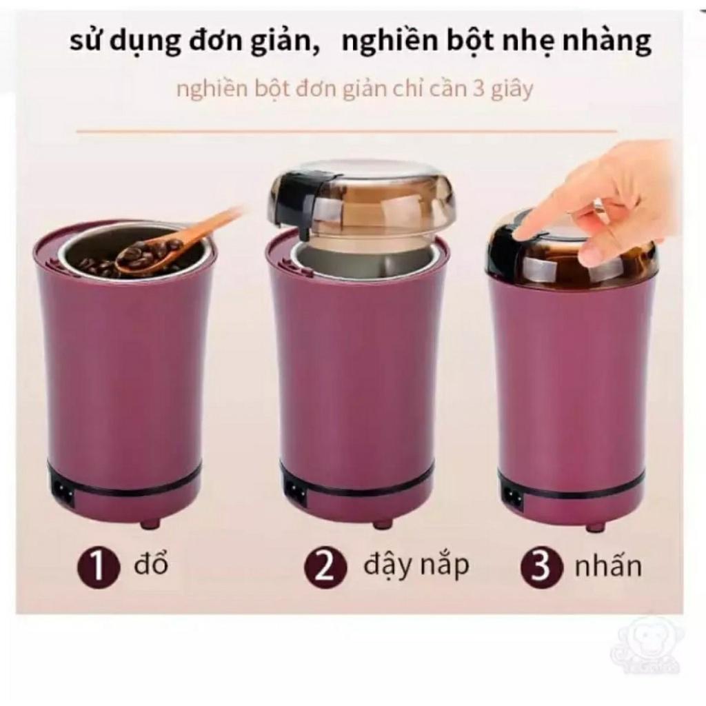 Máy xay bột gạo bột khô, hạt ngũ cốc cafe, xay tiêu mini bằng điện đa năng