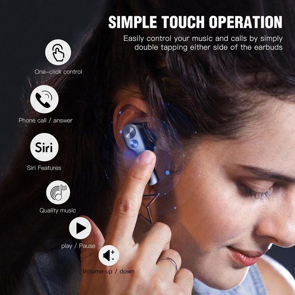5.0 Tai Nghe Không Dây Bluetooth-Tai Stereo Auriculares Đôi Micro Loại Bỏ Tiếng Ồn Tws Bluetooth Tai Nghe