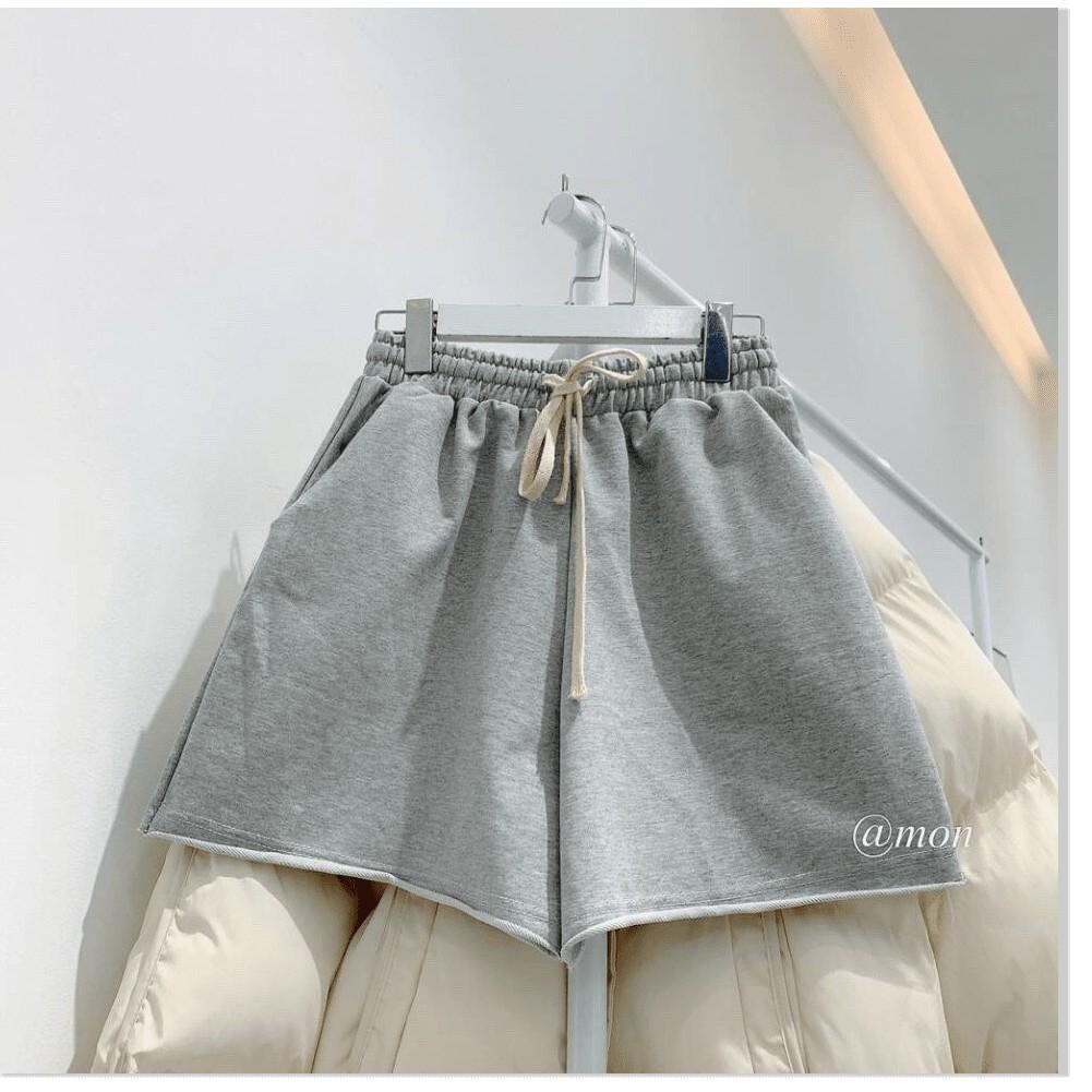 Quần sort thun da cá nữ ngắn siêu xinh , ống rộng tôn dáng cho chị em , dễ phối áo-JINS STORE