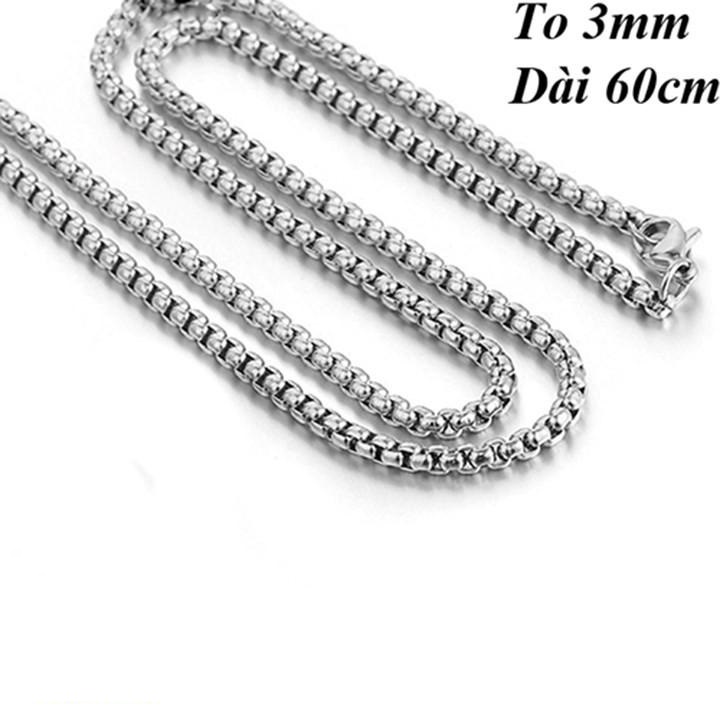 Dây chuyền nam inox không đen giá rẻ HCM - PT_DC_50
