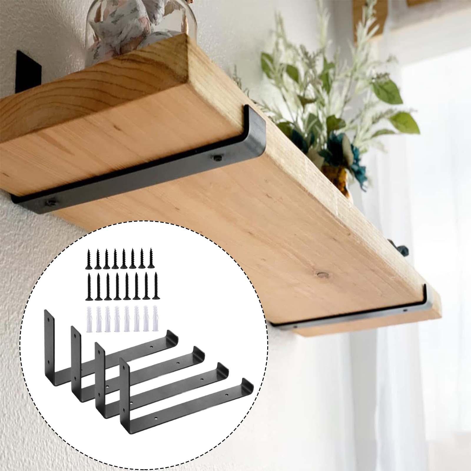 Shelf Brackets Corner Brace L Shaped Modern Metal Wall Mounted Shelf Support for Home Farmhouse Restaurant DIY Storage Floating Shelf Office