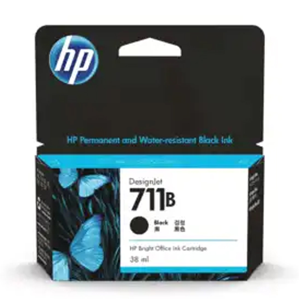 Mực in HP 711B 80 ml Black Ink Cartridge (3WX01A) ( Thay cho mã mưc CZ133A) dùng cho các dòng máy HP DesignJet T120 and HP DesignJet T520 ePrinter series T100, T120, T125, T130, T520, T525, T530 -Hàng chính hãng