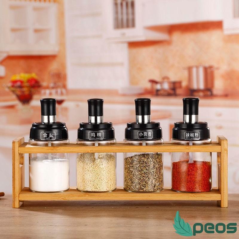 Kệ Gỗ Đựng Hũ Gia Vị, Giá Để Gia Vị, Chai Dầu Ăn, Nước Mắm Xinh Xắn Tiện Dụng