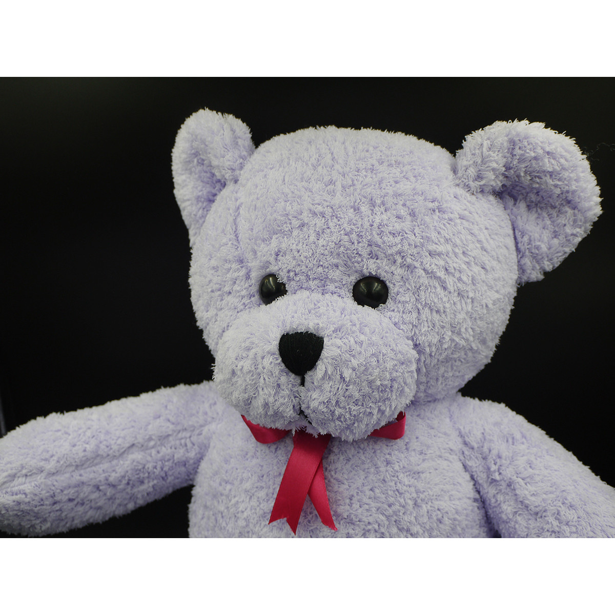 Thú Nhồi Bông Gấu Teddy Tím Lông Xù Siêu Mềm Đeo Nơ 62cm TFH00134